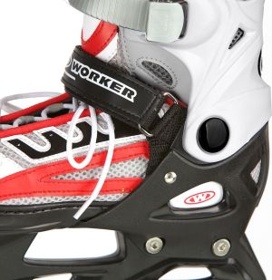 Rolki Worker Nolan z wymienną płozą regulowane czerwone r. 33-36 3