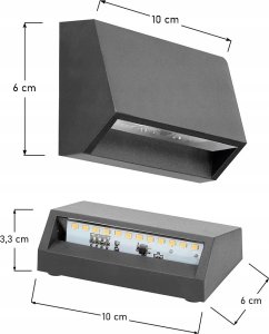 Kinkiet Orno ORNO OPRAWA ELEWACYJNA ENYE LED 1,5W, IP65, 4000K, 9