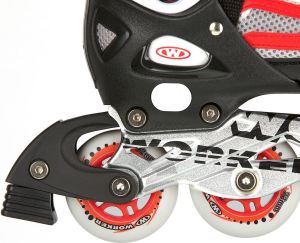 Rolki Worker Nolan z wymienną płozą regulowane czerwone r. 40-43 6