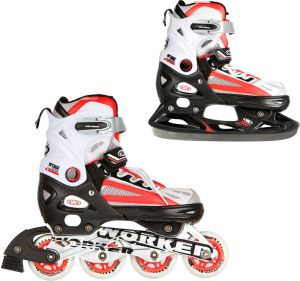 Rolki Worker Nolan z wymienną płozą regulowane czerwone r. 40-43 7