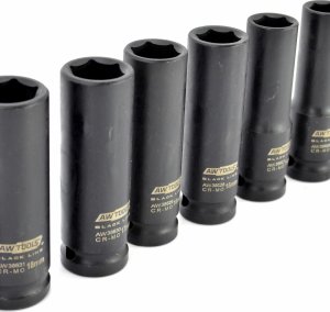 AWTools AWTOOLS ZESTAW NASADEK UDAROWYCH DŁUGICH 1/2" 13cz. 10-32mm BLACK LINE 4