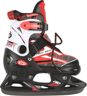 Rolki Worker regulowane białe czarne czerwone r. 37 38 39 40 2