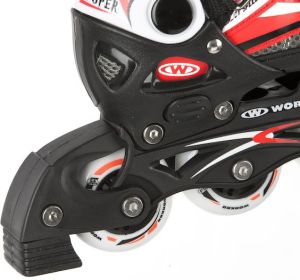 Rolki Worker regulowane białe czarne czerwone r. 37 38 39 40 4