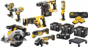 Zestaw elektronarzędzi Dewalt DEWALT ZESTAW COMBO 18V DCK853P4T (DCD996 + DCF887 + DCS565 + DCS367 + DCS356 + DCH273 + DCG405 + DC 1