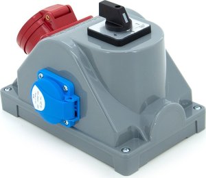 ELS Elektrotechnika Rozdzielnica budowlana typ COMBOPOL 16A/5 + GS 230V + rozłącznik L-0-P, obudowa naścienna / natynkowa, N110LP 3