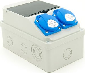 ELS Elektrotechnika Rozdzielnica budowlana, ogrodowa 2*GS 230V, obudowa naścienna, okablowana, niewyposażona, okienko 6M, 6NO200 3