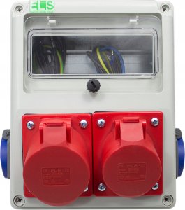 ELS Elektrotechnika Rozdzielnica budowlana 32A/5 + 16A/5 + 2*GS 230V, obudowa naścienna, niewyposażona, 8NO211 8