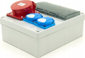ELS Elektrotechnika Rozdzielnica budowlana 32A/5 + 2*GS 230V, obudowa naścienna / natynkowa, niewyposażona, 8NO201 3