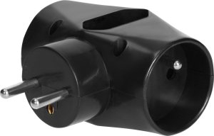 Orno Rozgałęźnik 2x2P+Z, 1x2P/II, czarny OR-AE-13221/B 4