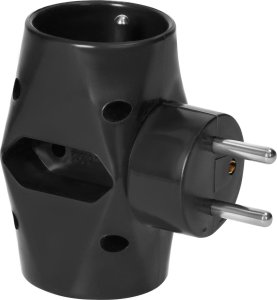 Orno Rozgałęźnik 2x2P+Z, 1x2P/II, czarny OR-AE-13221/B 5