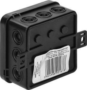 Orno Puszka n/t CLICK, IP54, 12 przepustów, 75x75x41mm, czarna,OR-JB-13802/B 4