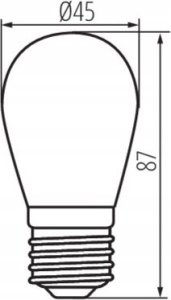 Kanlux Żarówka LED FILAMENT ST45 LED 0,5W E27-NW IK04 50lm 4000K barwa neutralna 26046 3