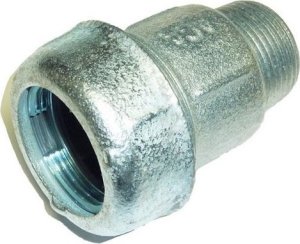 AGAflex Złączka zaciskowa na bosy koniec rury stalowej , niebieskiej (PE) z GZ 3/8" 2