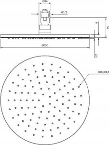 Zestaw prysznicowy Omnires System prysznciowy Y podtynkowy chrom 15