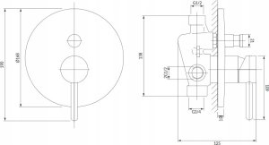 Zestaw prysznicowy Omnires System prysznciowy Y podtynkowy chrom 7