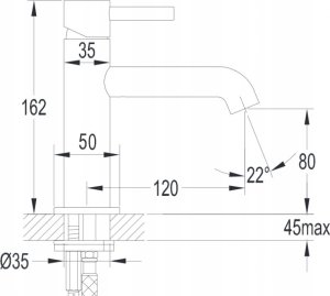 Bateria umywalkowa Omnires bateria umywalkowa Y, złoto 6