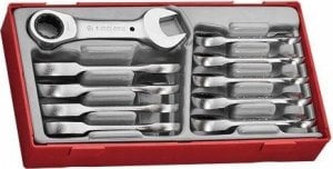 Teng Tools 10-elementowy zestaw krtkich kluczy pasko-oczkowych z grzechotk TT6010MRS 1