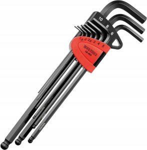 Teng Tools 9-elementowy zestaw kluczy 6-ktnych dugich z kulk 1