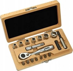 Zestaw narzędzi Felo Zestaw 18 narzędzi w drewnianym pudełku Felo XS Classic 1/4 2