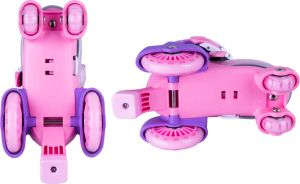 Worker Zestaw wrotki, kask, ochraniacze, torba Action Darly Girl fioletowo-białe r. 30-33 (13787-S-2) 13