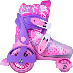 Worker Zestaw wrotki, kask, ochraniacze, torba Action Darly Girl fioletowo-białe r. 30-33 (13787-S-2) 15