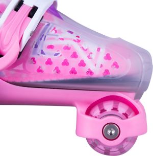 Worker Zestaw wrotki, kask, ochraniacze, torba Action Darly Girl fioletowo-białe r. 30-33 (13787-S-2) 9