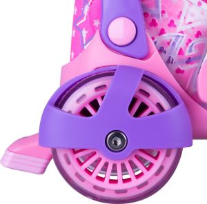 Worker Zestaw wrotki, kask, ochraniacze, torba Action Darly Girl fioletowo-białe r. 30-33 (13787-S-2) 10