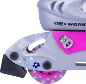 Rolki Worker Polly rekreacyjne regulowane różowe r. 30-33 7