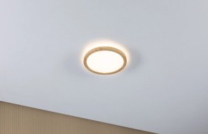 Lampa sufitowa Paulmann Plafoniera ATRIA Wood Backlight 11W 190mm  850lm 3000K IP44 230V drewnopodobny / tworzywo sztuczne 2