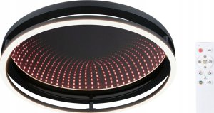 Lampa sufitowa Paulmann Plafoniera SPACEGLOW ONE LED 3D DIM RGB rainbow 38W 3900lm 3000-6500K pilot 230V czarny matowy / metal 9