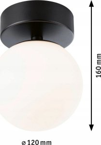 Lampa sufitowa Paulmann Lampa sufitowa łazienkowa GOVE LED 5W 400lm 3000K IP44 230V czarny matowy / metal / szkło 4