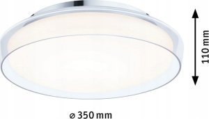 Lampa sufitowa Paulmann Plafoniera LUENA LED 16.5W 860lm okragła 350mm 3000K IP44 230V szkło chrom / metal 4
