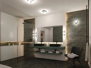 Kinkiet Paulmann Lampa ścienna łazienkowa GOVE LED nad lustro G9 max.3x20W IP44 230V czarny matowy / metal 2