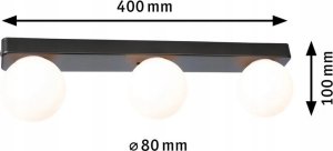 Kinkiet Paulmann Lampa ścienna łazienkowa GOVE LED nad lustro G9 max.3x20W IP44 230V czarny matowy / metal 3