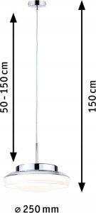 Lampa wisząca Paulmann Lampa wisząca  LUENA LED 11.5W 600lm okrągła 250mm 3000K IP44 230V szkło chrom / metal 4