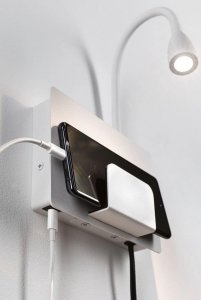 Kinkiet Paulmann Oprawa ścienna HALINA LED 2.4W 200lm 2700K USB-C 230V biały mat /metal 3