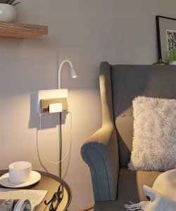 Kinkiet Paulmann Oprawa ścienna HALINA LED 2.4W 200lm 2700K USB-C 230V biały mat /metal 7