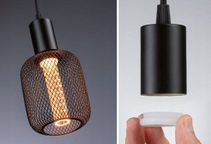 Lampa sufitowa Paulmann Lampa sufitowa RAVI E27 max.60W IP44 230V czarny matowy / metal 5