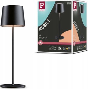 Lampka biurkowa Paulmann Lampka stołowa akumulatorowa GILO LED DIM USB-C 2.8W 240lm 2700K IP44 czarny mat / metal tworzywo sztuczne 1