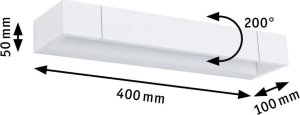 Kinkiet Paulmann Oprawa ścienna LUCILLE LED 400mm 11.5W 2700K DIM IP44 230V biały  aluminum / metal 8
