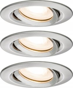 Paulmann Oprawa do wbudowania NOVA PLUS LED DIM wychylna zestaw 3xGU10 7W 460lm 93mm 2700K IP65 230V szczotkowane żelazo 1