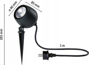 Paulmann Reflektor ogrodowy KIKOLO LED 8W 60st. 500lm 3000K IP65 230V antracyt / aluminium 2