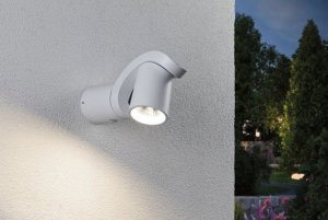 Kinkiet Paulmann Oprawa elewacyjna CUFF LED 10W 700lm 3000K IP44 230V biały aluminium 3