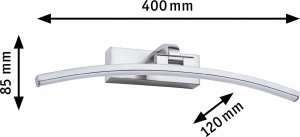 Kinkiet Paulmann Oprawa ścienna BENTO LED 8.5W 480lm 400mm 3000K 230V nikiel szczotkowany 6