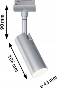 Paulmann Reflektor na szynoprzewód URail TUBO LED 3-STEP DIM 4W 150lm 3000K 230V chrom matowy/ metal 5