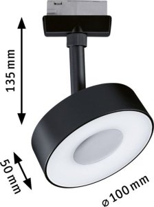 Paulmann Reflektor na szynoprzewód URail CIRCLE LED DIM 5W 160lm 3000K 230V czarny matowy/ metal 6