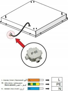 Lampa sufitowa LUG Oprawa rstrowa LED LUG Light Medica 1 070101.5L02.312 600x600 ED 3900lm/840 MAT SH IP65 podtynkowa do sufitów modułowych biała 4