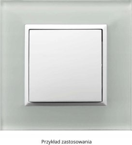 Ospel Ramka pojedyncza Aria Prestige Ospel białe szkło R-1UGC/31/00 4