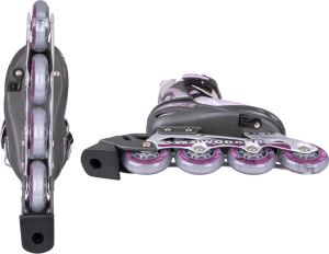 Rolki Worker Perleta LED rekreacyjne regulowane różowe białe fioletowe r. 31-34 2