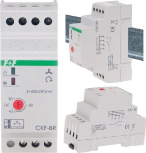 F&F Przekaźnik kolejności i zaniku faz F&F CKF-BR-TRMS 10A 1NO/NC opóźnienie 4s asymetria 40-80V True RMS na szynę DIN 8